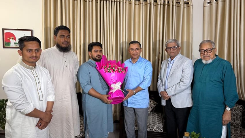 নাহিদের বাসায় তারেক রহমান